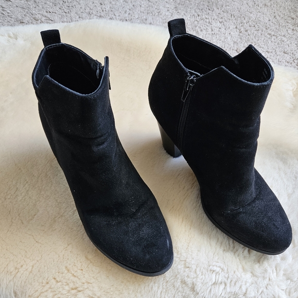 Call It Spring Black Suede Ankle Boots - Picture 4 of 9